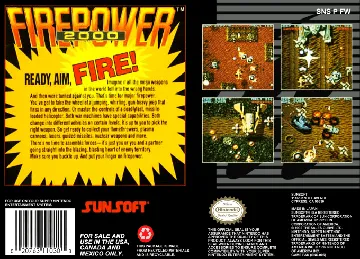 Firepower 2000 (USA) box cover back